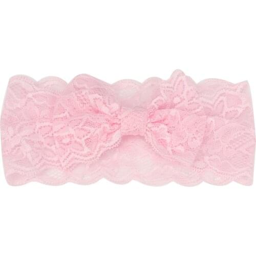 2021 Baby Lace Headband Soft Bowknot Nylon Turban Hair Band For Children Girls Sweet Elastic Head Wrap Fashion Hair Accessories