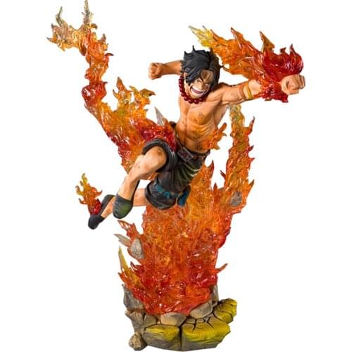 One Pieces GK Action Figure Portgas D Ace Fire Punch Anime Pvc 18cm Collection Model Toy Exquisite Statue For Kids Gift Figma
