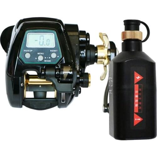 Electronic Fishing Reel with Battery Digital Display Baitcasting Reel Fishing Spinning Reel Wheel 15kg Max Drag High Speed Ratio