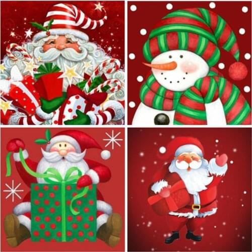 EverShine Diamond Painting Cartoon Diamond Embroidery Full Square Drill Christmas Cross Stitch Kits Santa Claus Rhinestones Art