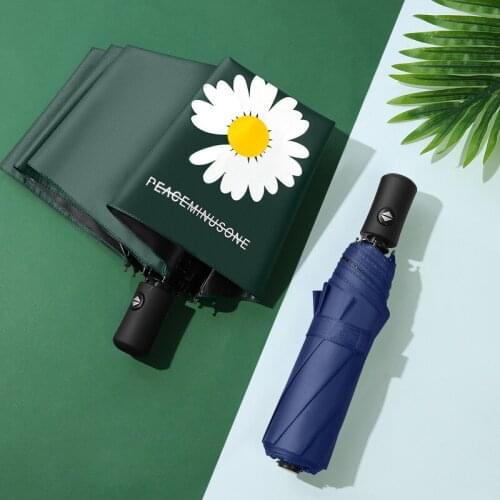 Hot Sale GD Daisy Fashion Clear Umbrella Automatic G-Dragon Men Umbrellas Rain Women Anti UV Parasol Sun Umbrella 8k Windproof