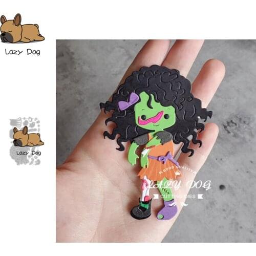 Halloween Girl Metal Cutting Dies Scrapbooking Stencil DIY Mold Knife Craft Embossing Die Cuts Card Making New Dies For 2020