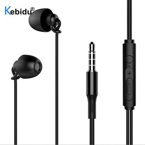 HiFi Soft Silicone Sleeping Headset In-Ear Mobile Phone Earphone With Mic Noise Cancelling Headphones For Xiaomi Huawei Redmi
