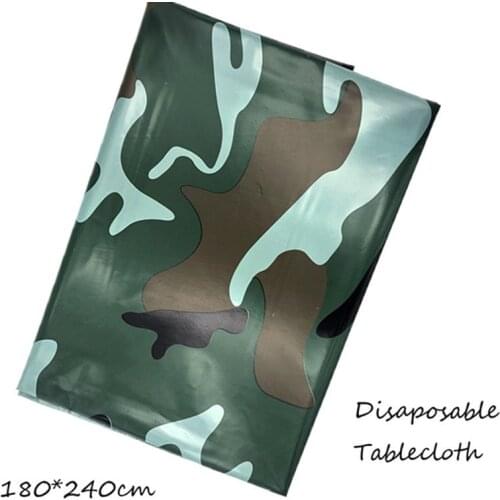 Camouflage Disposable Tablecloth Camouflage Theme Birthday Party Decorations Paper Plate/Cups/Banner/Napkins Kids Birthday Party