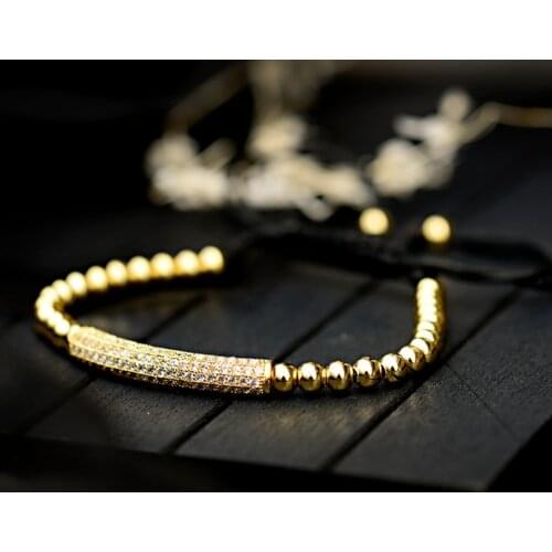 Classic Bars Zircon Men Girl Fashion Bracelets Luxury Micro Inlay CZ Pave Beads Bracelets Men Woman Cylinder Zircons Bangle