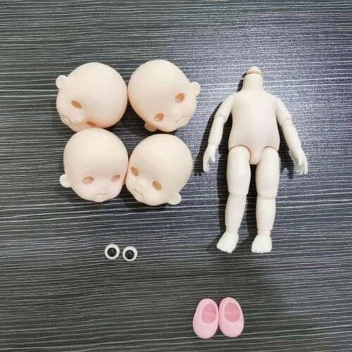 Clearance 16cm Nude Doll White Muscle Change Makeup Element Head Body BJD Doll 13 Joints Movable 1/12 Accessories Girl Toy Gift