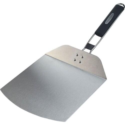 Stainless Steel Pizza Peel Non-stick Pizza Shovel Pizza Paddle Spatula with Folding Handle for Bakers Pastry Baking Tools