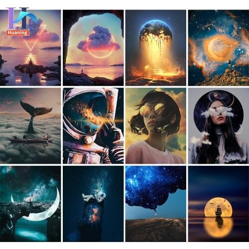 DIY Painting By Numbers Adults Celestial Body Painting By Numbers 40x30cm Acrylic Canvas Painting Handpainted Drawing Art Gitf