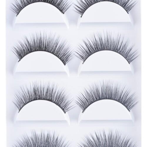 NEW 5 pairs mink eyelashes false lashes mink 3d fake eyelash extension make up cilios natural long cruelty free lash