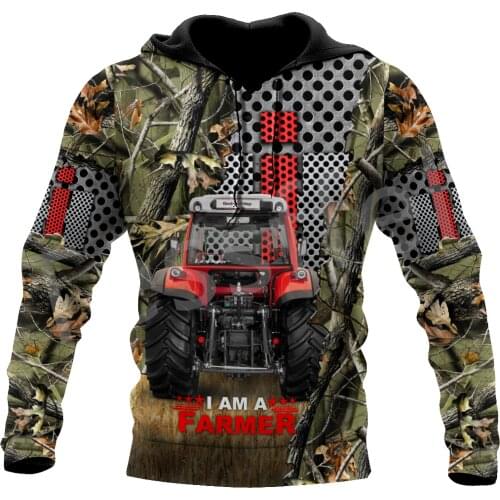 Tessffel Newest Worker Farmer Tractor Instrument Camo Pullover 3DPrint Streetwear Tracksuit Autumn Casual Hoodies Men/Women B-1