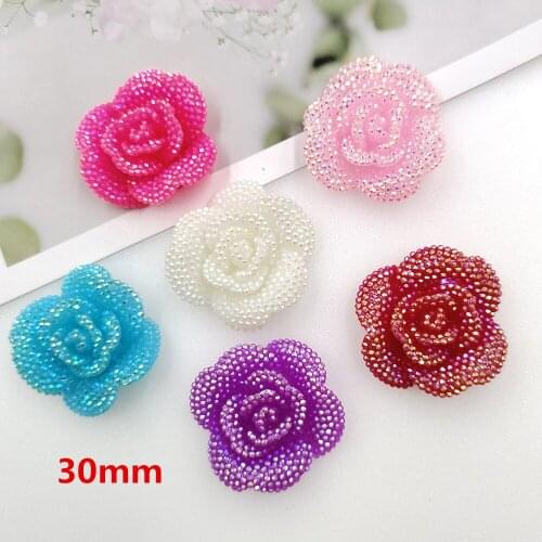 New arrival DIY ab color resin 30mm flowers accessories for necklace accessories fashion jewelry accessories