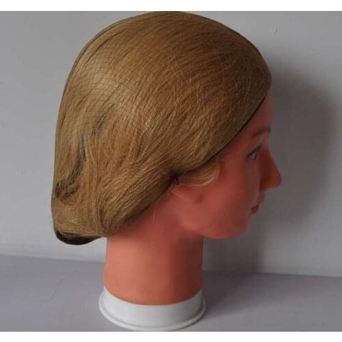 Whole sale nylon beard bun cover disposable hairnet 20inch brown color