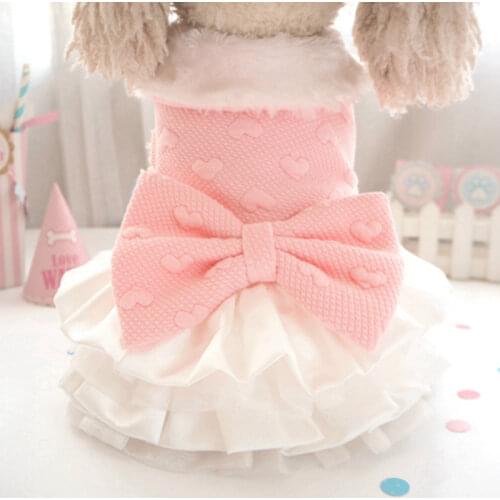 Pet Cat Dog Princess Dress Bud Ribbon Skirt Sweet&lovely Style for Teddy Poodle Bichon Shih Tzu Pet Dog Clothe Girl Dog Clothes