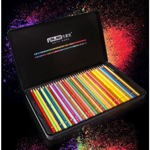 Professional Watercolor Pencil 72 Colors Soft Water Soluble Colored Pencils Tin Box For Painting Student Artist Art Supplies