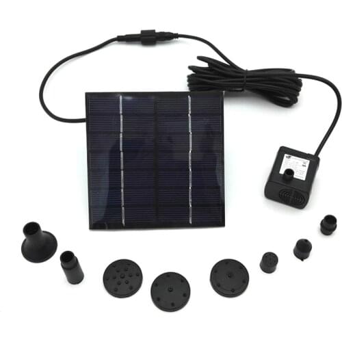 Solar Pump, DC Pump Brushless Motor Water Pump, Aquarium Submersible, Rockery Fountain Garden solar pumps 7V 1.4W 200L/H