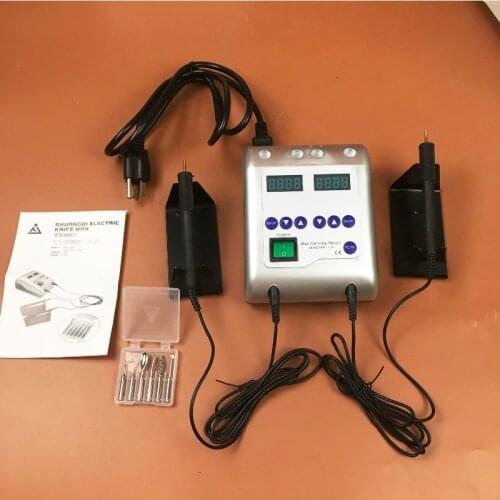Dental Double-Pen Electric Wax Knife Lab Instrument Tiny Sensor Induction Wax Knife with 6 Tips for Jewelry Industry 110V/220V