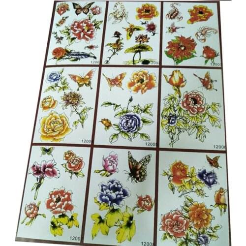 Tattoo book Semi Permanent Tatoo Books Drawing Picture Color Sexy Waist Tattoos Women Tattoo Totem Flower Pattern Manuscript