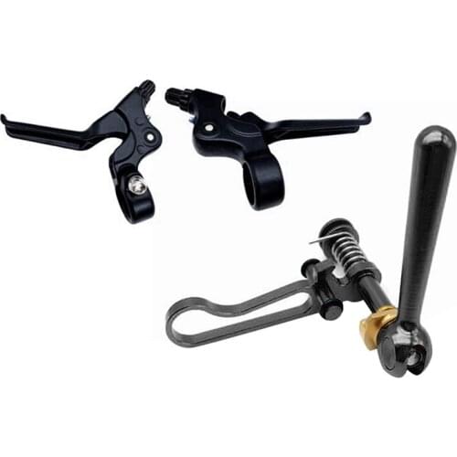 Titanium Axle Bike Seatpost Clamp with Bicycle Brake Levers V Brake for Brompton Foldable Bicycle Caliper