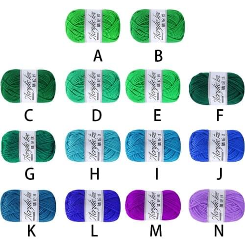 Chunky Acrylic Wool Yarn Roving Blue Green Purple Solid Color Cord Woolen Ball for Leisure Housewife Bulky Knitting Sweater