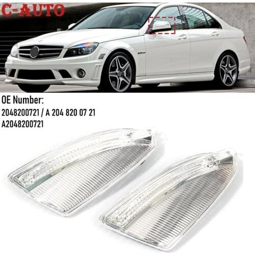 Left / Right Car Door RearView Side Mirror Turn Signal Lights For Mercedes-Benz C-Class C250 C300 C350 C63 2048200721 2048200821