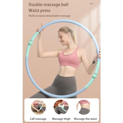 Adult Fitness Hoop,8-Piece Detachable Abdominal Exercise Machine for Weight Loss,Adjustable Waist Fitness Equipment