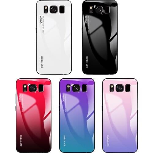 Safety Case For Samsung Galaxy A50 A70 A30 A40 A20 A10 M30 M20 M10 A20E Glass Phone Case Cover Color Changing for Samsung Galyxy