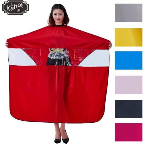 1x Salon Professional Hairdressing Capes View Window Hair Cutting Wrap Coloring Styling Gown Hairdresser Barber Home Camps Cloth