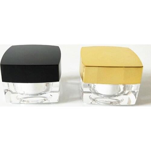 15g cream jar plastic jar for eye cream/day cream/night cream / art nail pot /gel/cosmetic packing transparent body silver lid