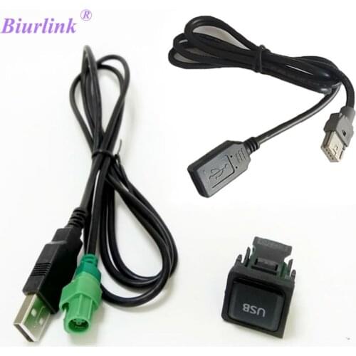 Biurlink Car Radio RD9 RD43 RD45 Extend USB Set USB Cable Adapter For Peugeot 307 308 407 408 507