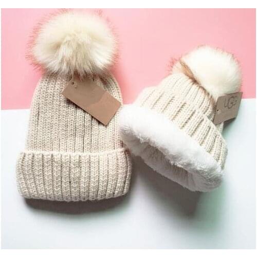 Brand Winter knitted Hats Women Thick Warm Beanie Skullies Hat Female knit Letter Bonnet Caps Outdoor Riding Sets