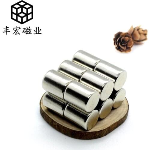 D8 * 10 straight hair 8mm magnetic column led cylindrical magnet rust-proof 8*10 high-performance iron absorbing Stone
