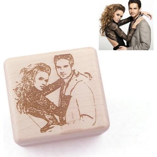 Handmade Nature wood customized photo You are my sunshine music box diy special souvenir gift box, birthday Christmas gifts