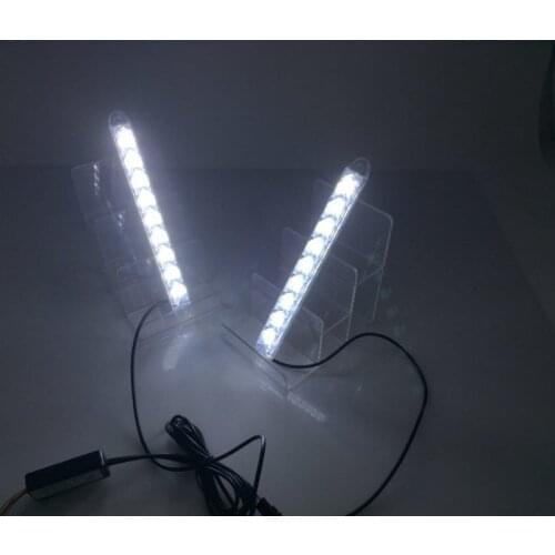 Eosuns Led Drl Daytime Running Light + Moving Yellow Turn Signal for Mitsubishi Outlander, with 3m Tape and Screws