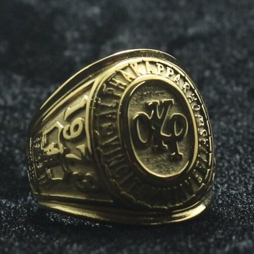 316L Stainless Steel ALPHA KAPPA RHO VINCIT OMNIA VERITAS AKP Ring
