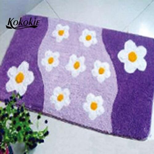 3d latch hook rug canvas printing Floral mat vloerklee tapijt foamiran for needlework accessories knooppakket crochet tapis