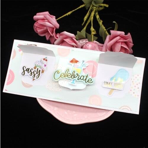 KSCRAFT Slimline Shadow Box with Lift the Flap Metal Cutting Die Stencils for DIY Scrapbooking Decorative Embossing Paper Card