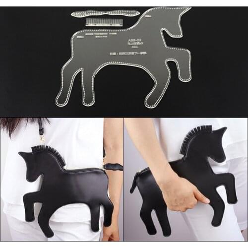 1Set DIY Clear Acrylic Template Leather For Clutch Bag Handbag Pattern Leathercraft Tools Set Kit 28*26*1cm