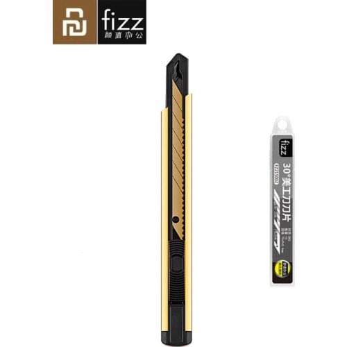 New Youpin Fizz High Carbon Steel Art Knife Gold Metal Blade Self-Locking Design Sharp Angle With Fracture Knife Cutter For Home