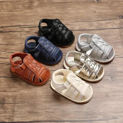 Summer baby boy first Walkers Baby Shoes rubber sole non-slip feet soft soles solid color infant toddler shoes