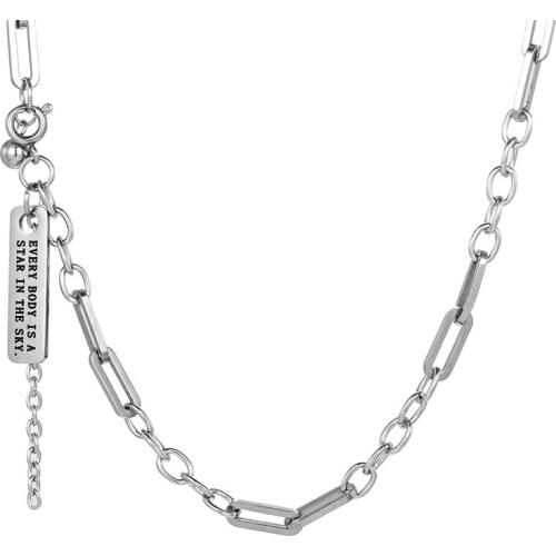 2021 New Fashion Rock Chain Necklace Men Stainless Steel Long Necklaces For Male Women Chain Jewelry