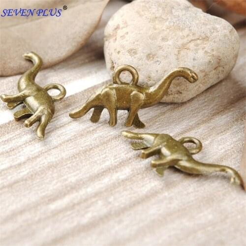 High Quality 20 Pieces/Lot 27mm*12mm Antique Silver Antique Silver Plated Dinosaur Charms
