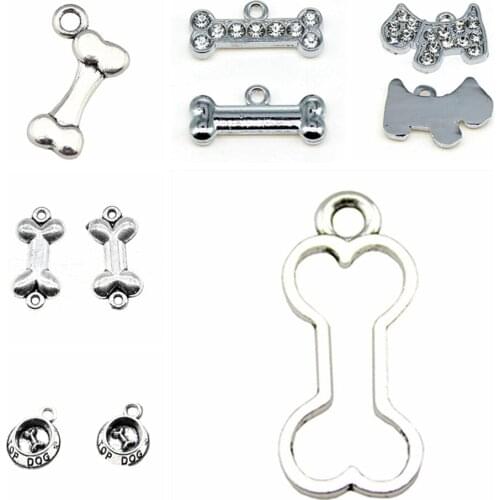 Wecharms bulk charms for jewelry making kit pendant diy jewelry accessories Top Dog Bone Puppy Dog Dog Cookies Charms