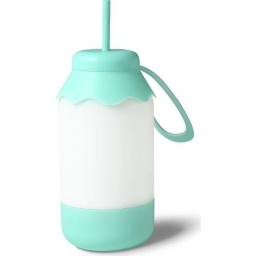 Hot baby bottle night light USB charger LED portable milk silicone lamp bedroom bedding portable stretching night light