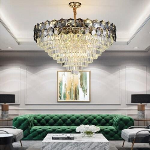 Postmodern light luxury crystal chandelier simple creative living room dining room bedroom personality luxury Nordic chandelier