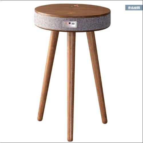 Smart Bluetooth coffee table audio mobile wireless charging side table WiFi smart audio bedside table creative small round table
