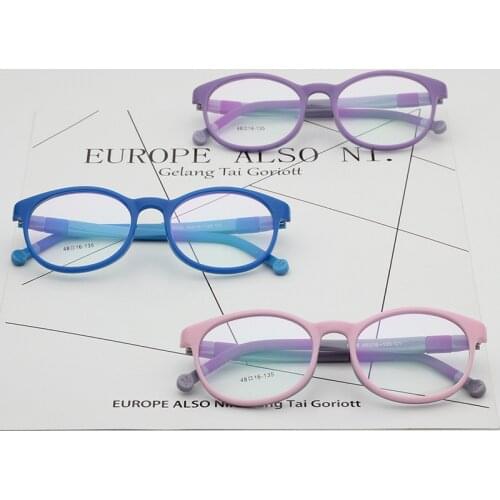 Cartoon cat children with myopia optical TR90 silicone childrens amblyopia spectacle frame gözlük blue light