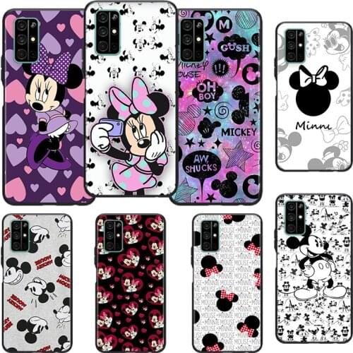 Disney Mickey mouse print Silicone Cover For Huawei Honor 10i 10 9C 9A RU 9X 9N 9S 9 Pro Lite Play 3E V9 Black Phone Case
