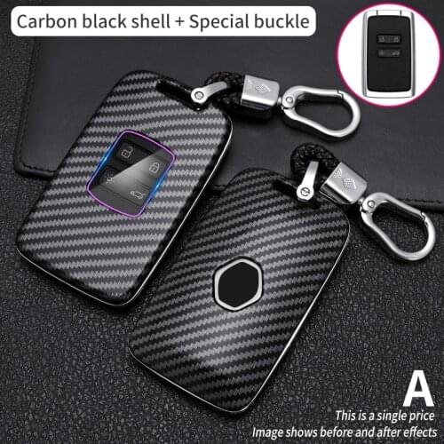 Carbon Fiber Remote Car Key Case For Renault Megane Koleos Kadjar Talisman Espace Captur Clio Fob Cover key for house keys