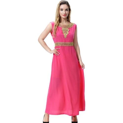Sleeveless Arab Long Jalabiya Malaysia Vestido turkish Dress for Women Turkey Clothes Robe Kaftan Muslim Islamic Clothing Abaya