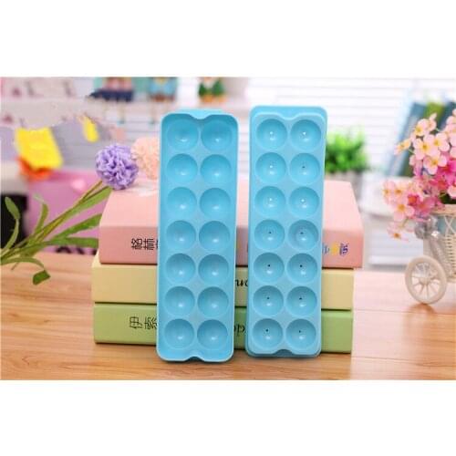 1PC 14 Grid PP Round Ice Lattice Tray DIY Ice Cream Maker Tools Frozen Ice Maker Mold Tray Random Color PF 005